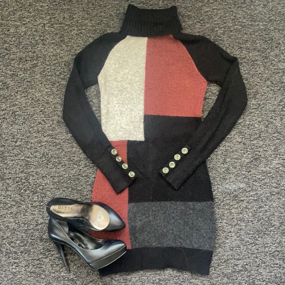 Turtle Neck Sweater Dress